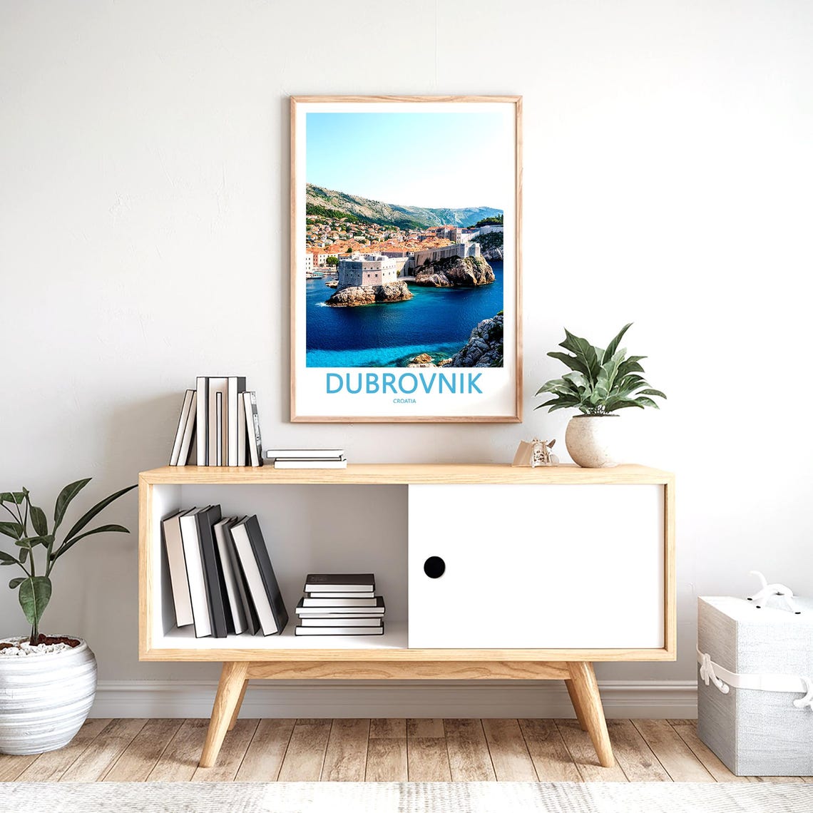 Dubrovnik Croatia Sea Fortress On Rocky Cliffs Travel Poster - Image 2