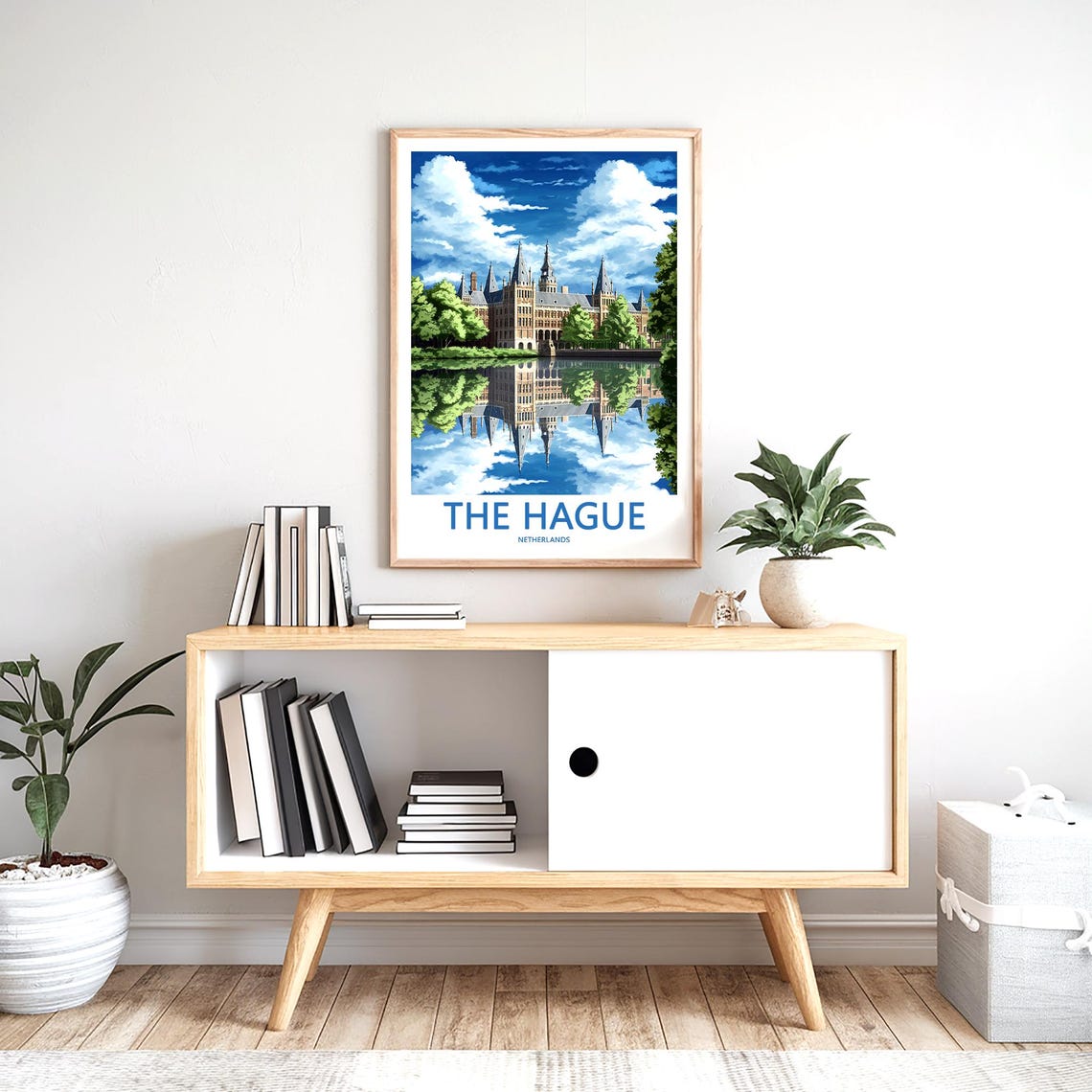 The Hague Palace Anime Illustration Mirror Reflection Poster - Image 2