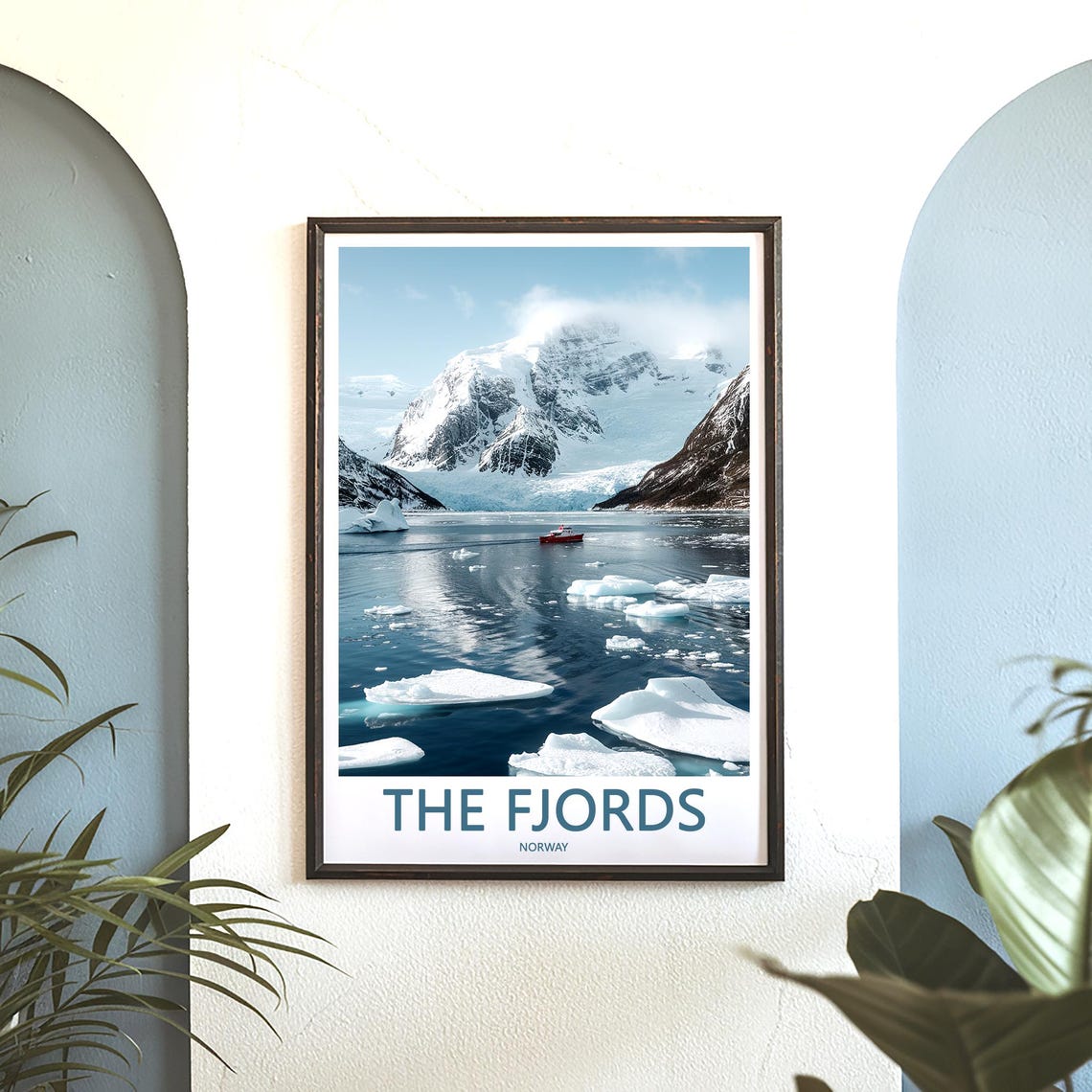 The Fjords Norway Arctic Ice Floes Glacier Ship Travel Poster - Image 3