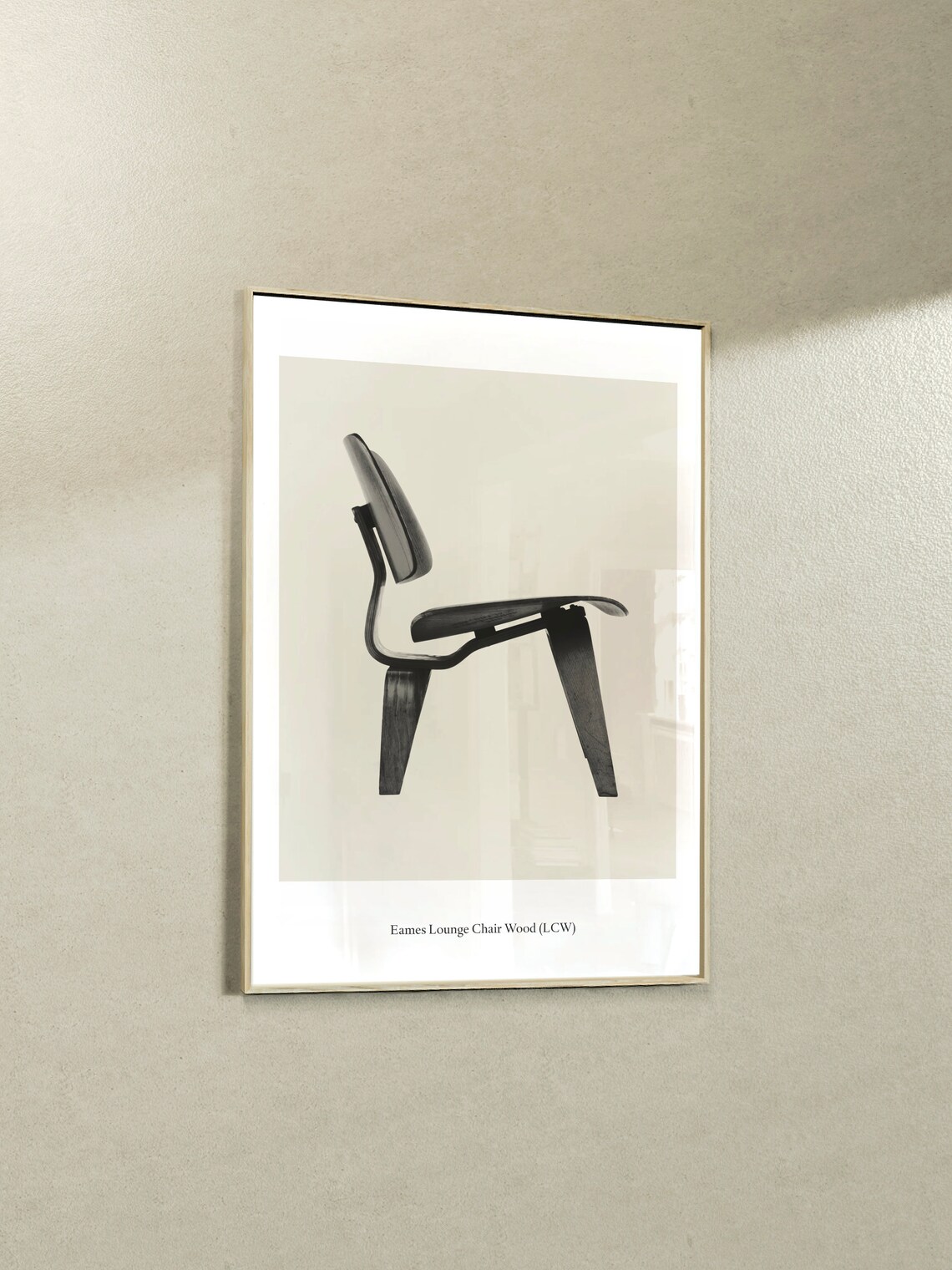 Eames LCW Lounge Chair Mid Century Modern Furniture Design Poster