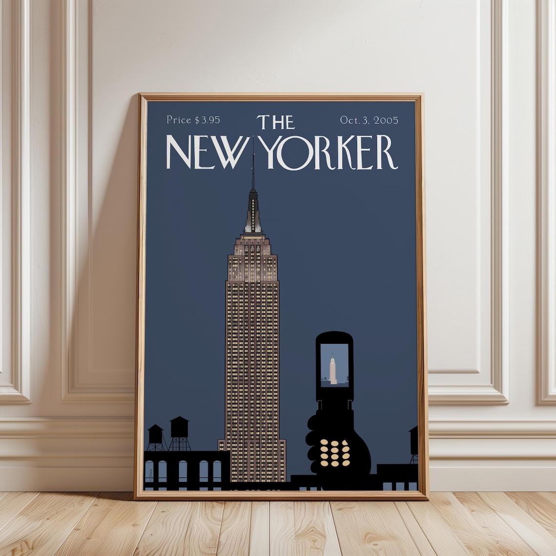 The New Yorker Empire State Building Cell Phone Magazine Cover Wall Art