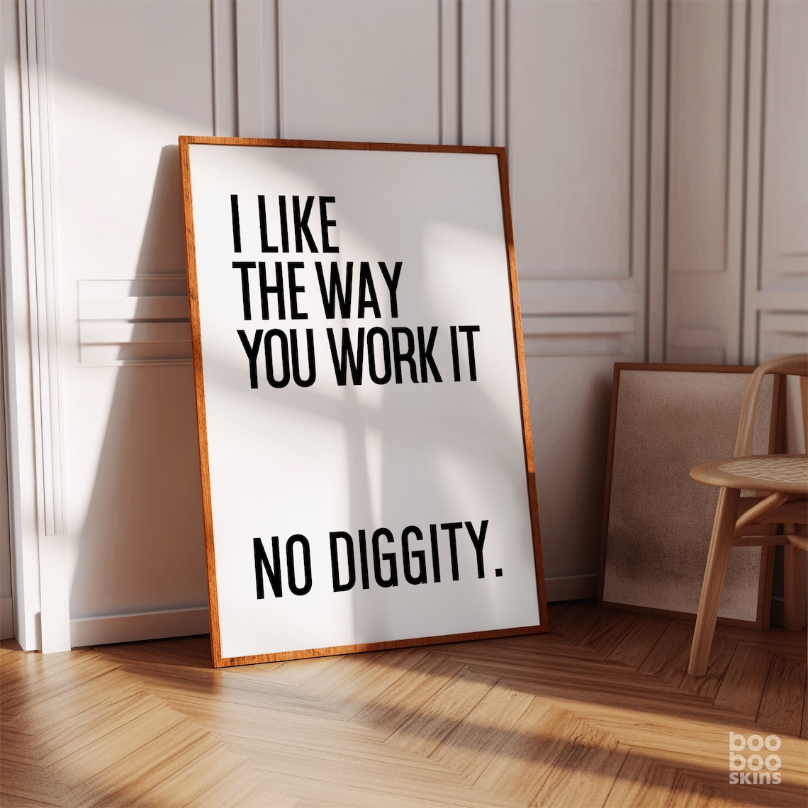 No Diggity 90s Lyrics Poster, Vintage Retro Art Print