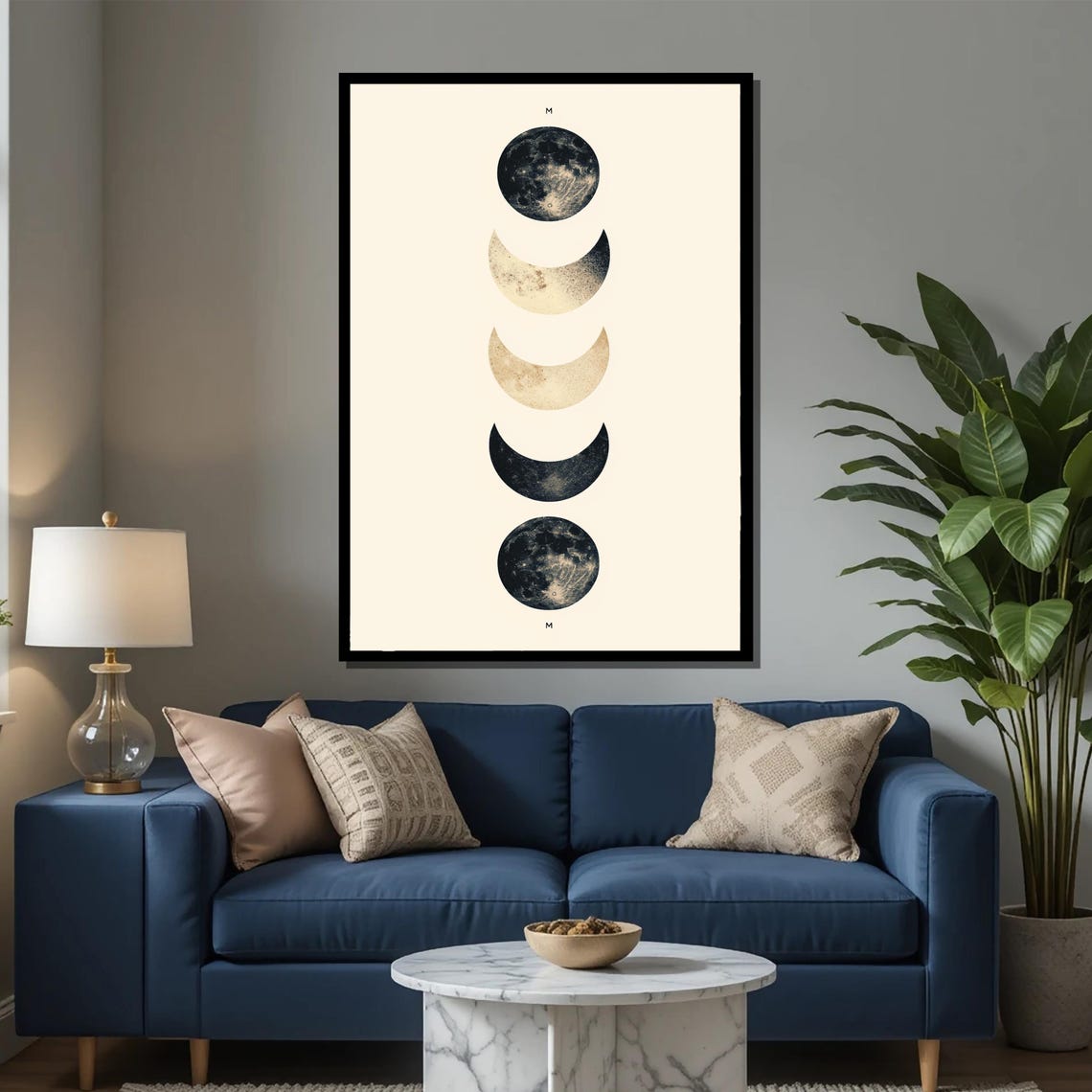 Moon Phase Wall Art Minimal Boho Print Lunar Cycle Poster Neutral Moon Artwork Spiritual Gift Decor - Image 2