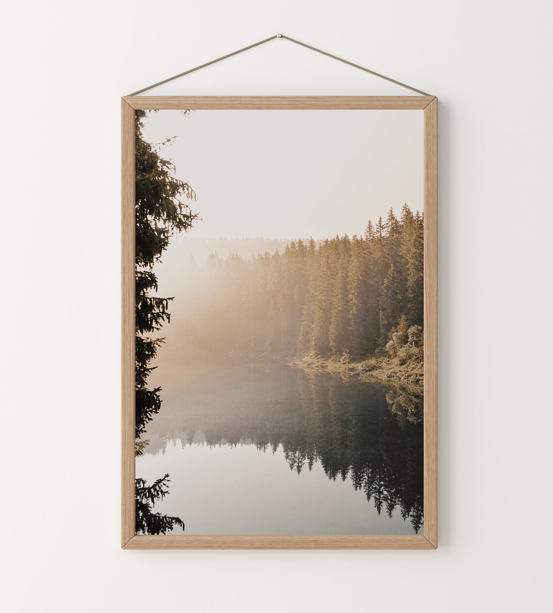 Misty Forest Pond Photo Landscape, Colorado Mountain Lake - Image 2