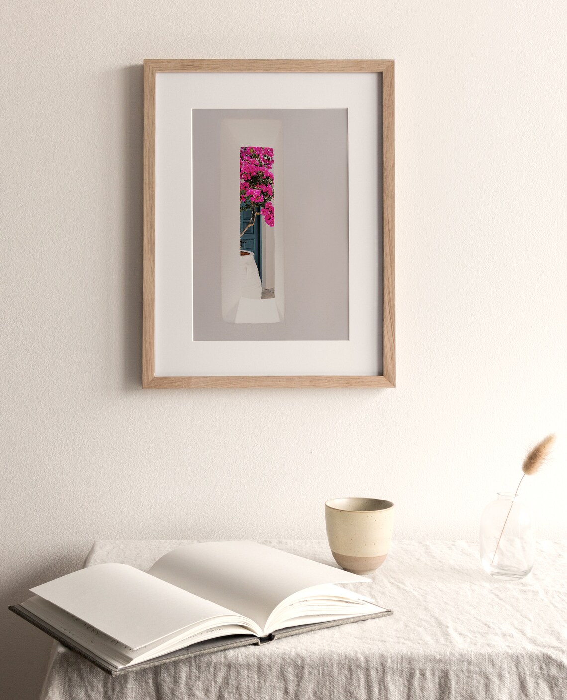 Greece Bougainvillea Floral Boho Art Print - Image 4
