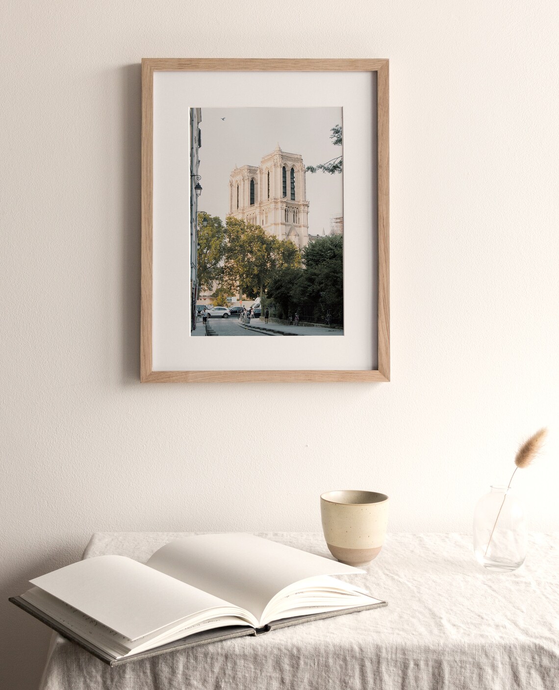 Notre Dame Cathedral Paris Street View Historic France Travel Poster - Image 3