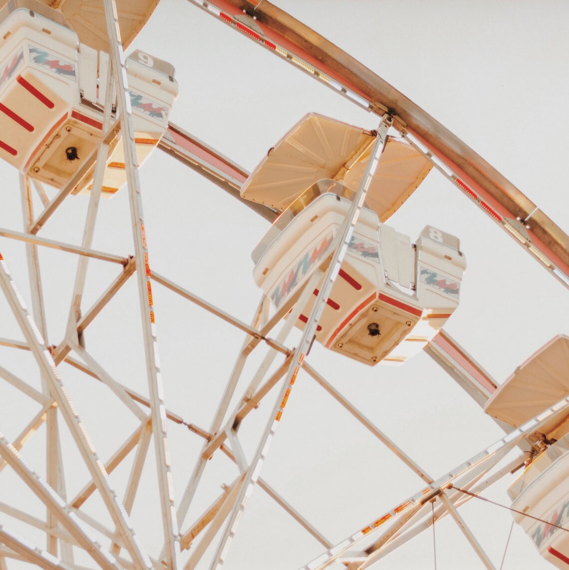 Pastel Ferris Wheel Summer Fair Amusement Boardwalk Travel Poster - Image 2