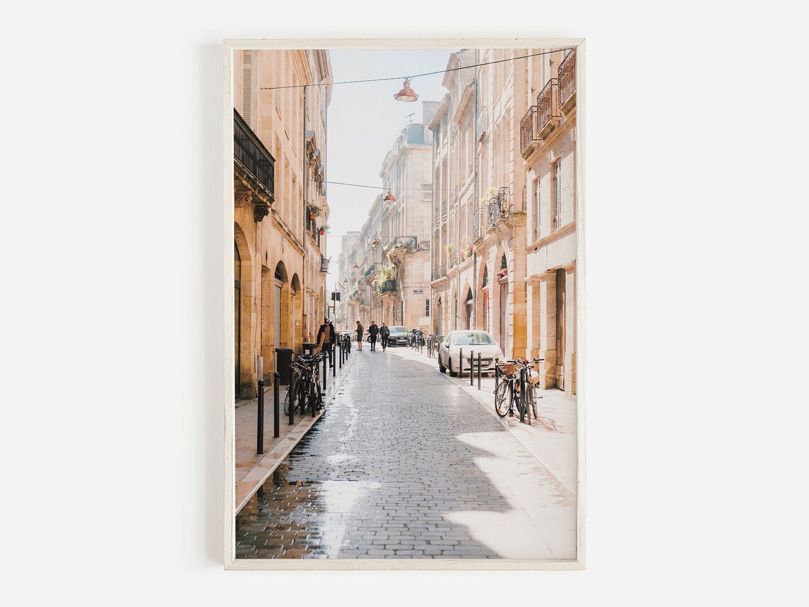 Paris City Street Travel Poster, France Architecture