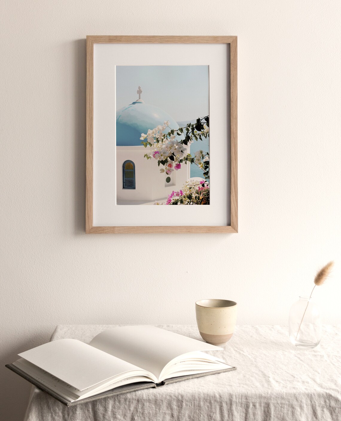 Santorini Scenery Photo Print, Greek Church - Image 4