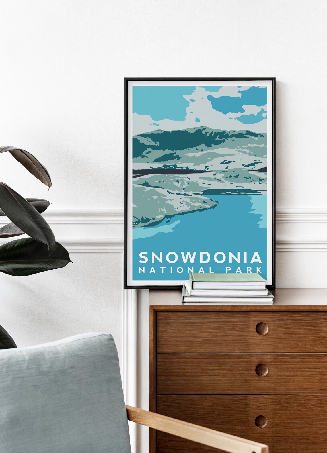 Snowdonia National Park Art Print, North Wales Poster