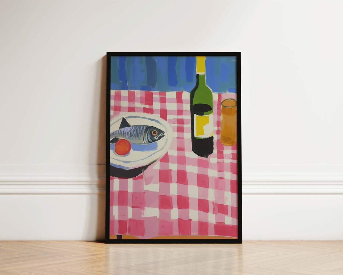 Parisian Picnic Kitchen Wall Art, Maximalist French