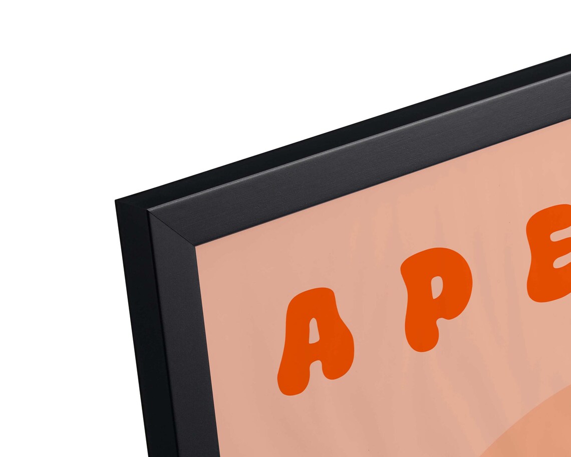Aperol Spritz Retro Cocktail Illustration Peach Bar Wall Art - Image 2