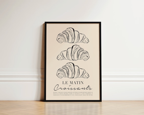 Le Matin Croissant Kitchen Art Print