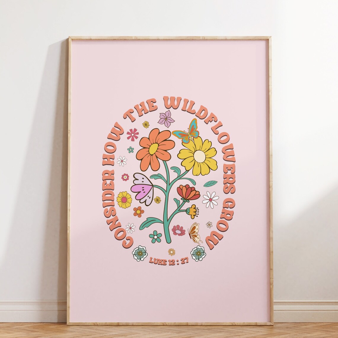 Bible Verse Wall Art Wildflower Quote Print Flower Wall Art Floral Poster Wall Art Bible Wall Art Print Christian Gifts