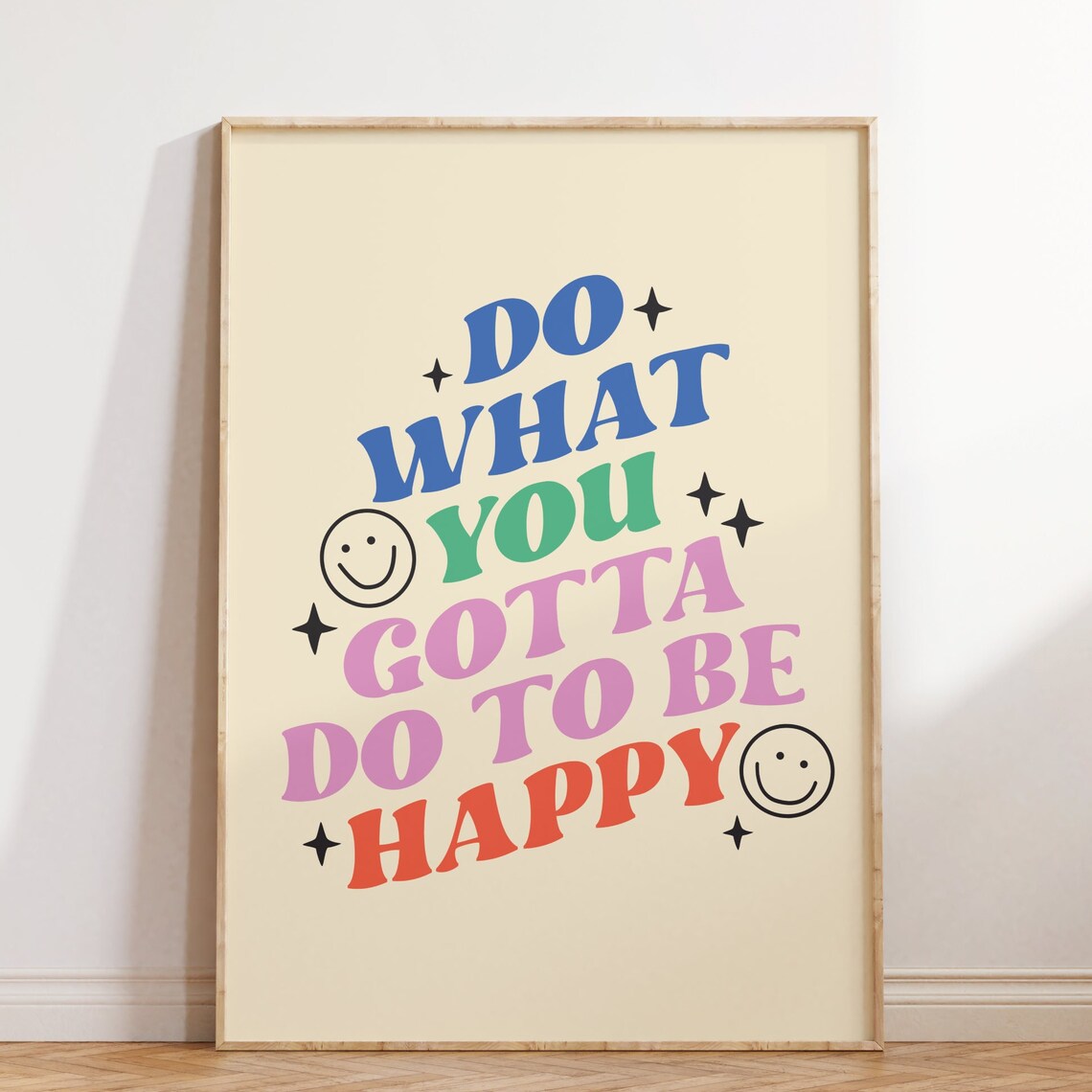 Retro Groovy Inspirational Quote Art Print