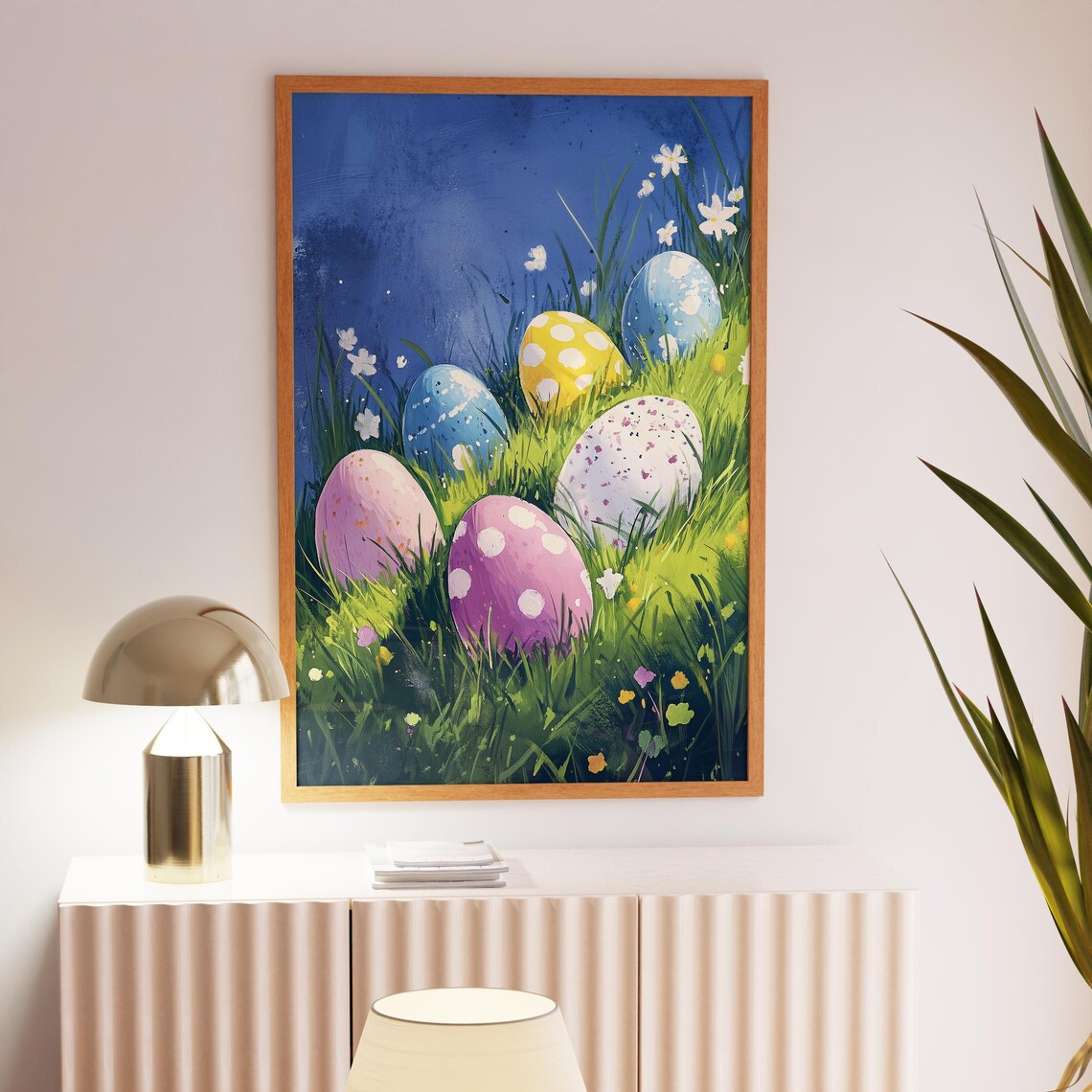Easter Eggs Print, Spring Kids Room Decor