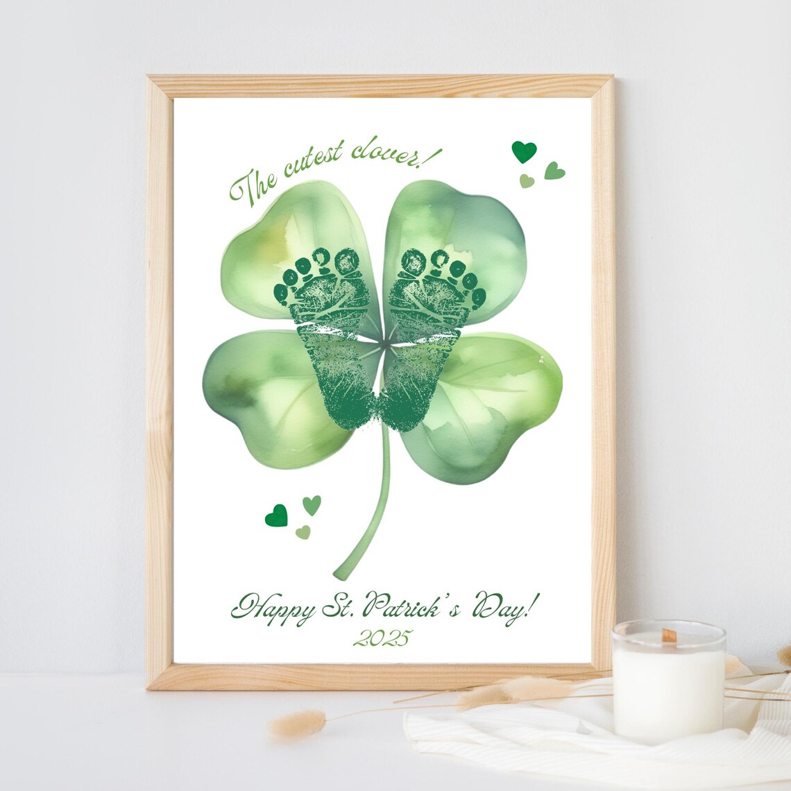 My First St Patricks Day Keepsake, Newborn Baby Art Print - Image 2
