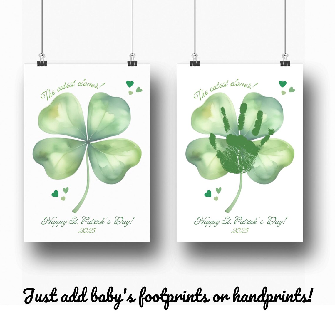 My First St Patricks Day Keepsake, Newborn Baby Art Print - Image 3