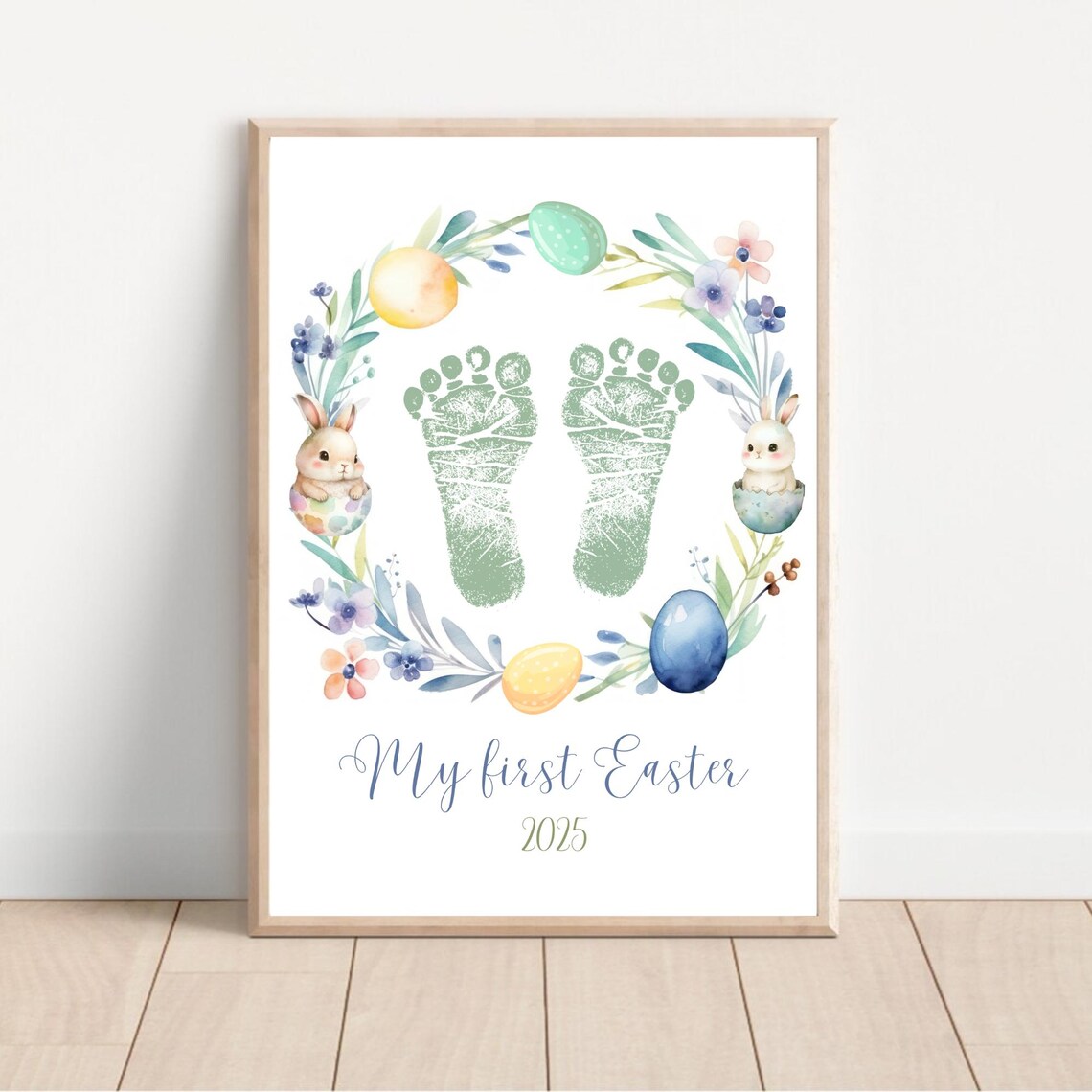 My First Easter Baby Footprint Keepsake Art Print - Image 2