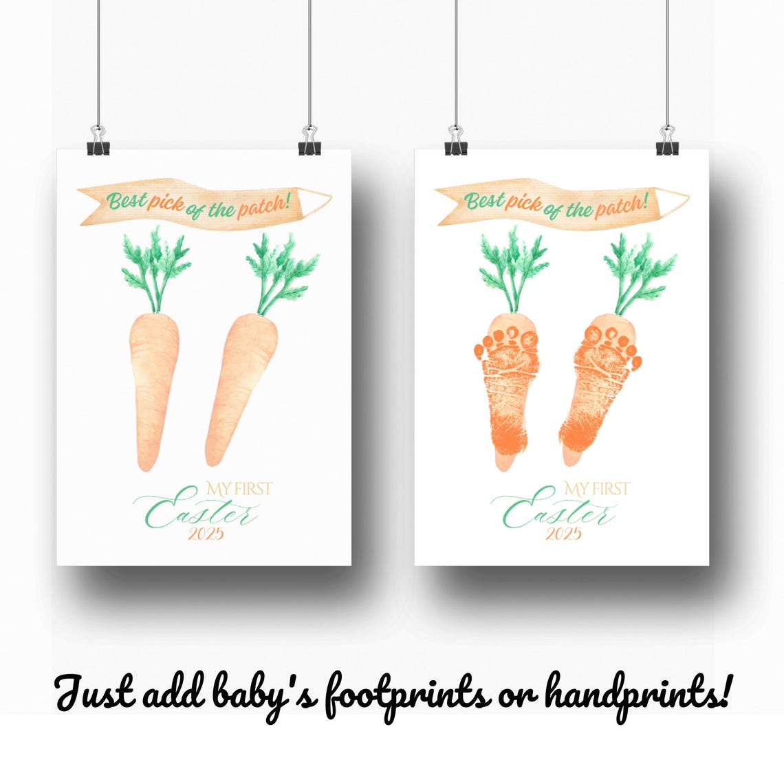 Baby Footprint Carrot Easter Craft Best Pick of the Patch Poster - Image 3