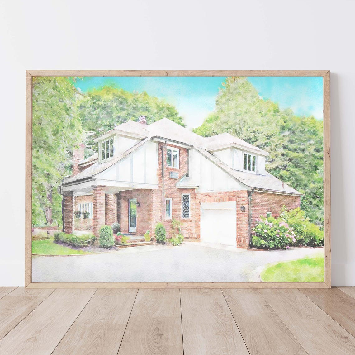 Custom House Portrait, Watercolor Style Art Print - Image 3