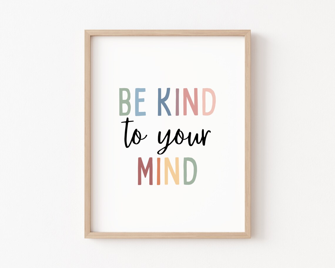 Be Kind to Your Mind Boho Classroom Poster