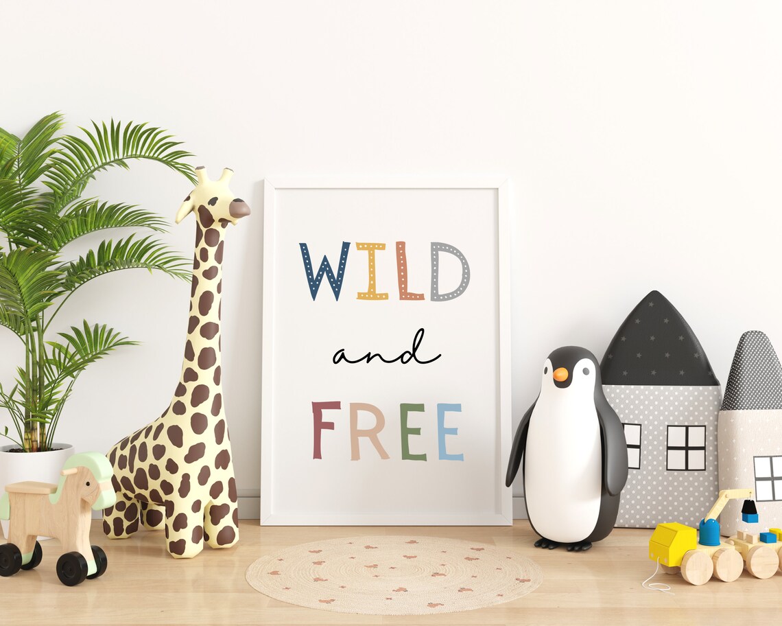 Wild And Free Safari Nursery Decor Art Print - Image 4