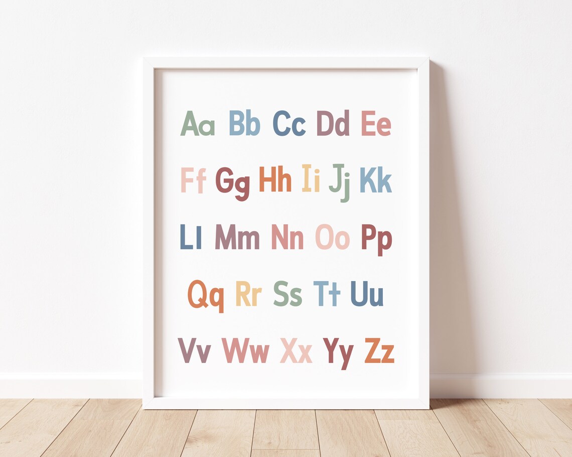 Rainbow Alphabet Poster, Boho Playroom Decor - Image 4