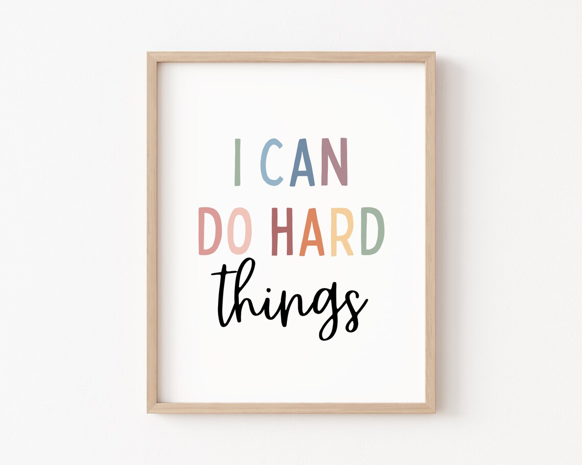 I Can Do Hard Things Boho Classroom Art Print - Image 2