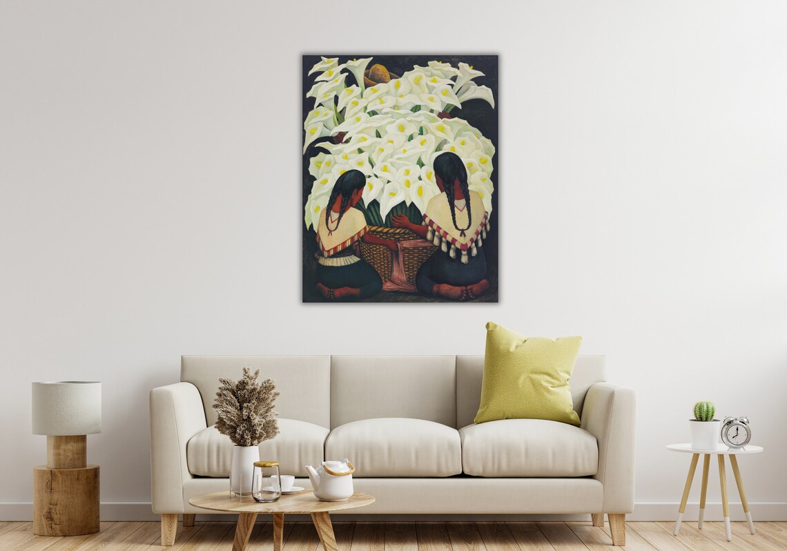 Diego Rivera Flower Day Mexican Girls Calla Lilies Art Poster - Image 2
