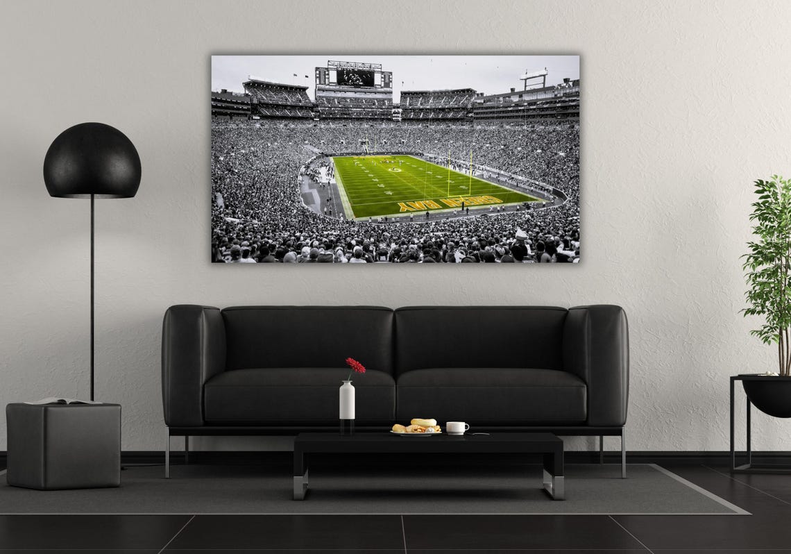 Lambeau Field Green Bay Packers Stadium Football Night Poster