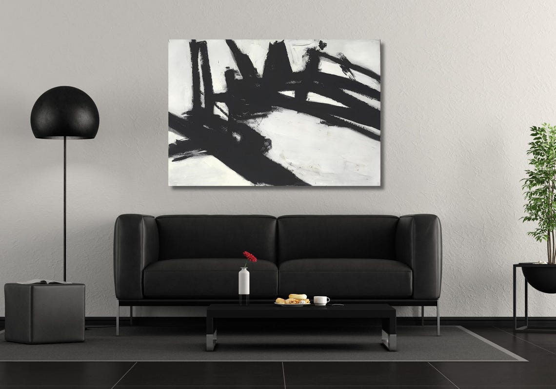 Franz Kline White Background Black Lines Curves Abstraction Modern Art Modern Top Office Decor Pub Decor Wall Decor Print - Image 2