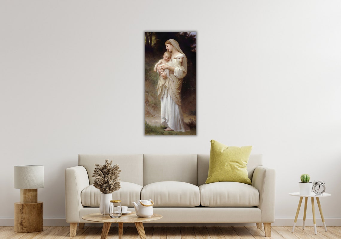 William Adolphe Bouguereau Innocence Mother Baby Lamb Poster - Image 3