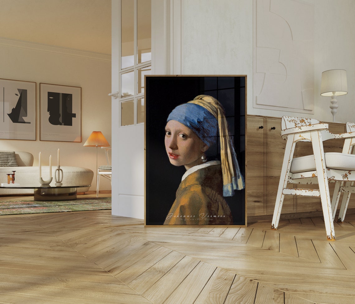 Johannes Vermeer Girl With A Pearl Earring Portrait Masterpiece Poster - Image 3