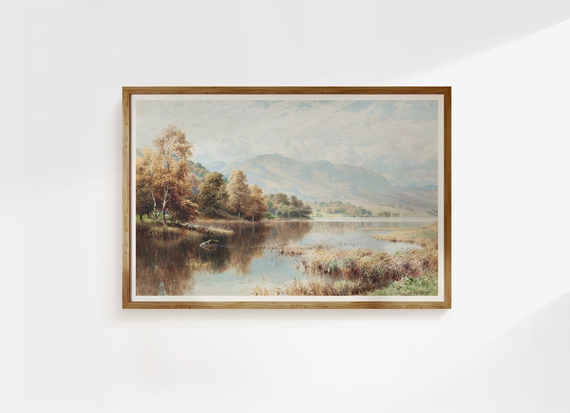 Rydal Water Autumn Harold Sutton Palmer Vintage Lake Landscape Poster