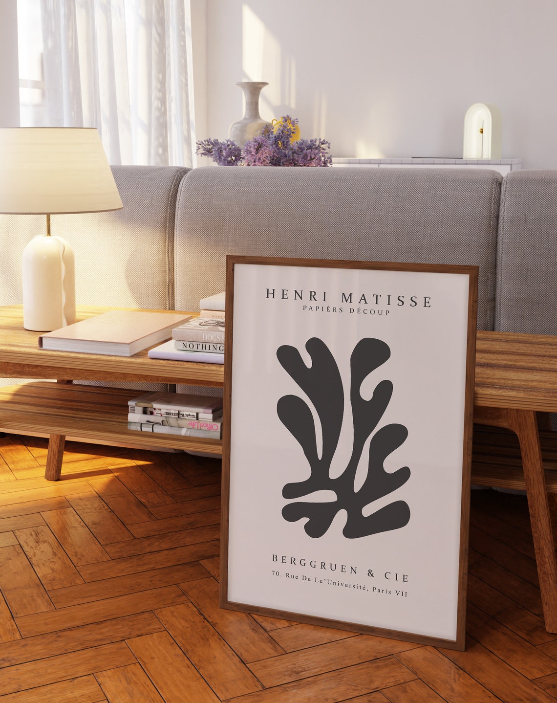Henri Matisse Papiers Decoup Berggruen Dark Gray Cut Out Poster - Image 2