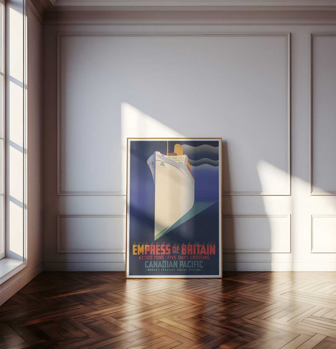 Empress Of Britain Canadian Pacific Ocean Liner Travel Poster