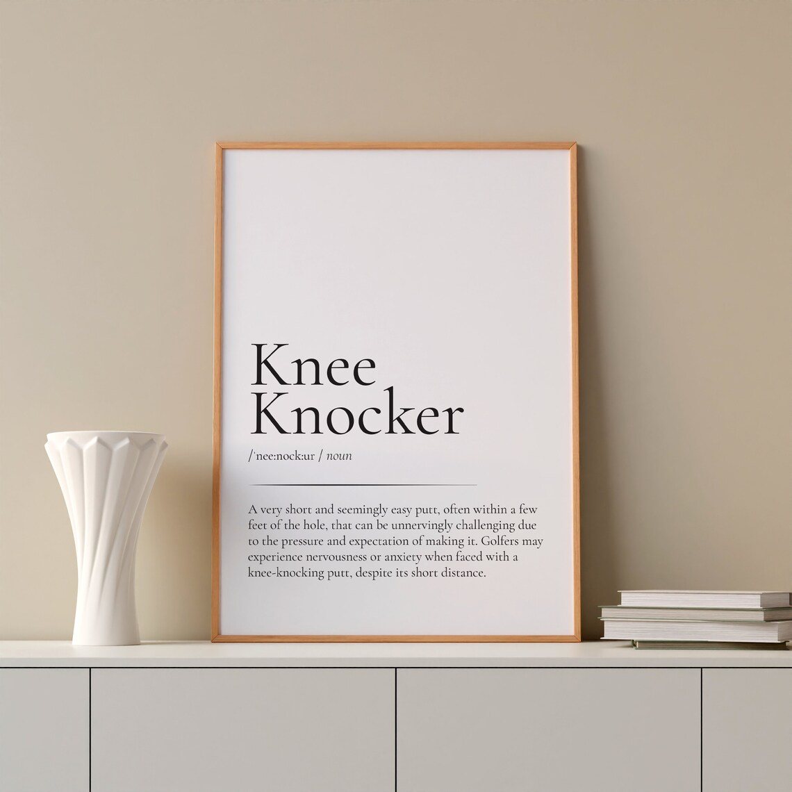 Golf Knee Knocker Definition Funny Poster For Golfers
