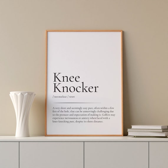 Golf Knee Knocker Definition Funny Poster For Golfers