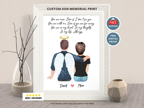 Custom Loss Of Son Memorial Remembrance Print