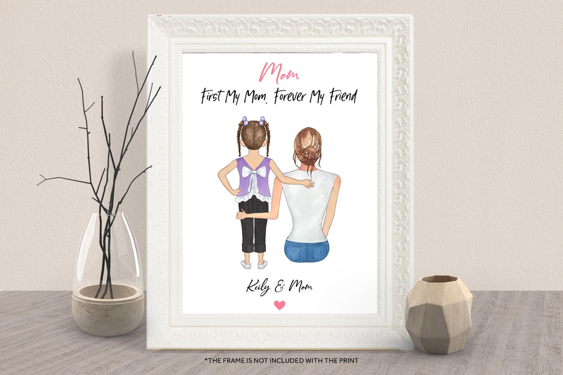 First My Mom Forever My Friend Daughter and Mom Tribute Poster