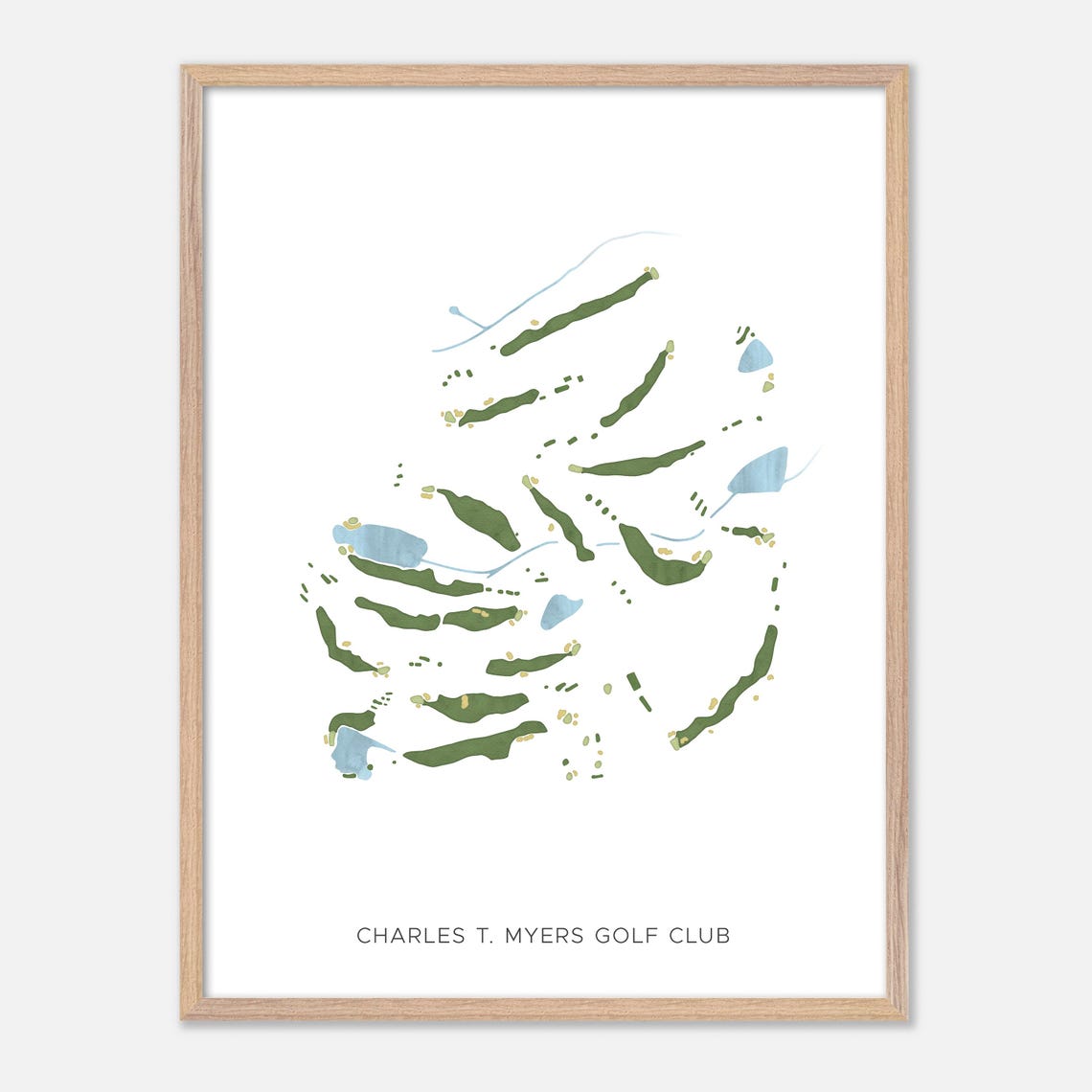 Charles T. Myers Golf Club Charlotte NC Modern Minimalist Golf Poster - Image 6