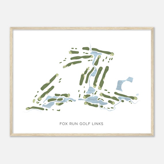 Fox Run Golf Links Illinois Modern Watercolor Map Golfer Gift Golf Wall Art Golf Poster Print Course Layout