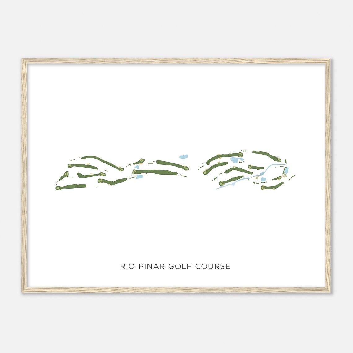 Rio Pinar Golf Course Florida Modern Watercolor Map Golfer Gift Golf Wall Art Golf Poster Print Course Layout