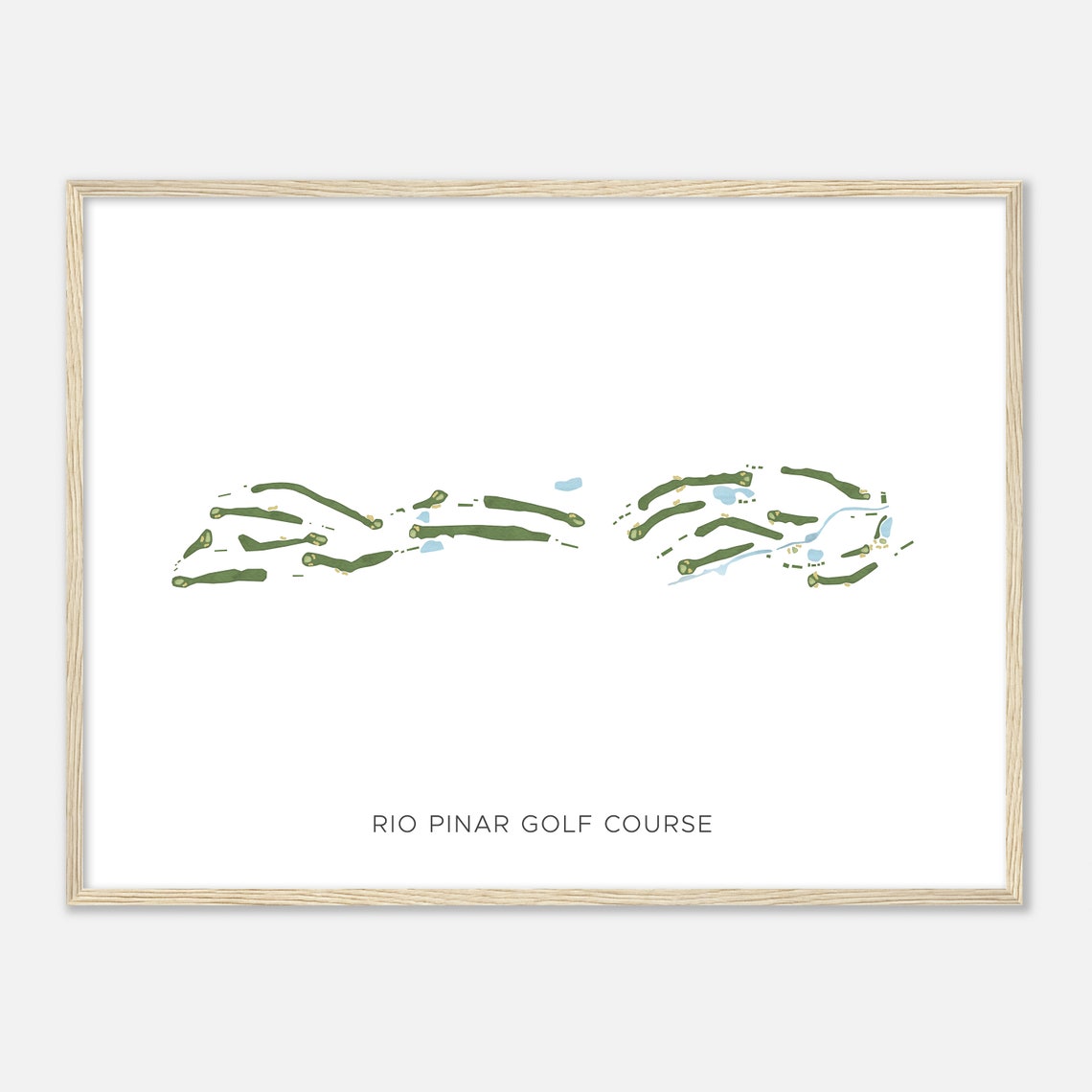 Rio Pinar Golf Course Watercolor Map Minimalist Golfer Gift Poster