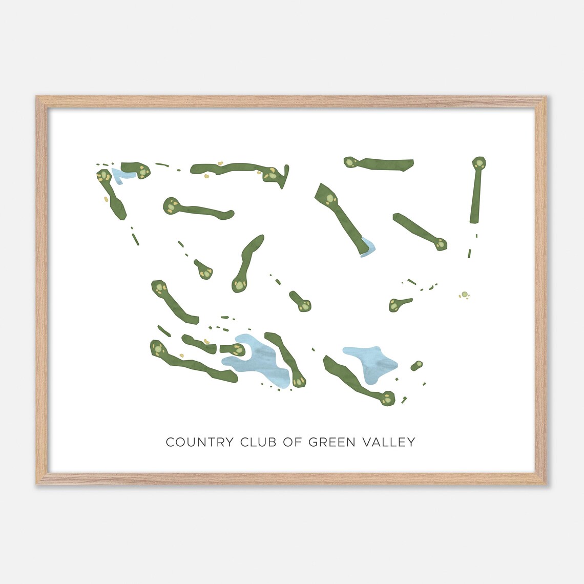 Country Club Of Green Valley Arizona Modern Watercolor Map Poster