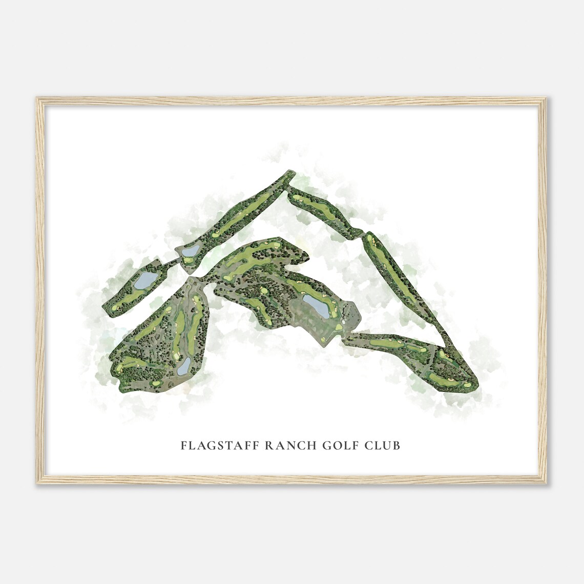 Flagstaff Ranch Golf Club Arizona Classic Watercolor Map Golfer Gift Golf Wall Art Golf Poster Print Course Layout - Image 2
