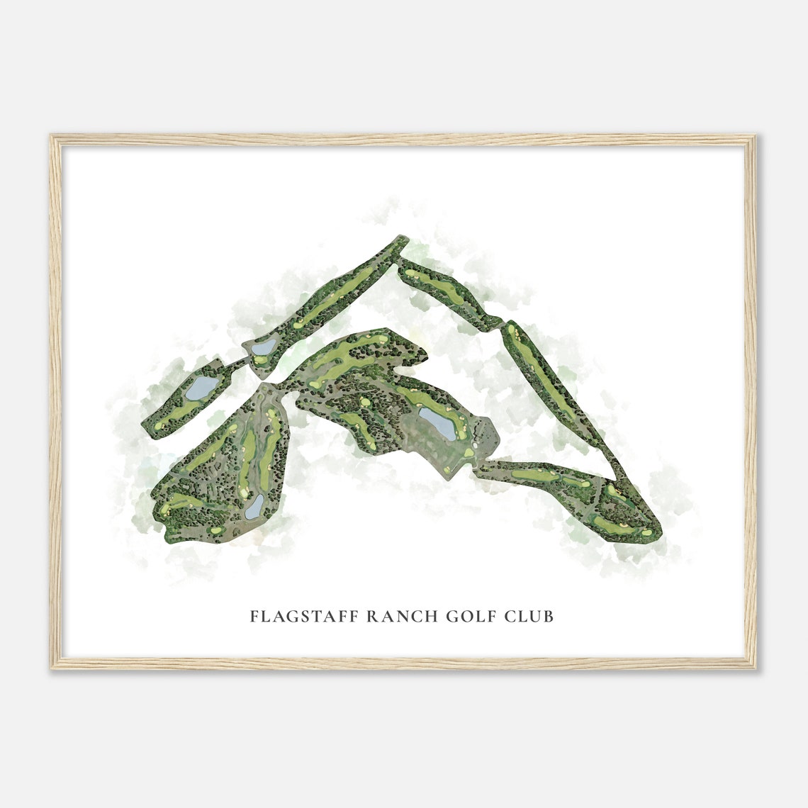 Flagstaff Ranch Golf Club Watercolor Course Map Golfer Gift Poster - Image 2