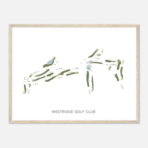 Westridge Golf Club California Modern Watercolor Map Golfer Gift Golf Wall Art Golf Poster Print Course Layout