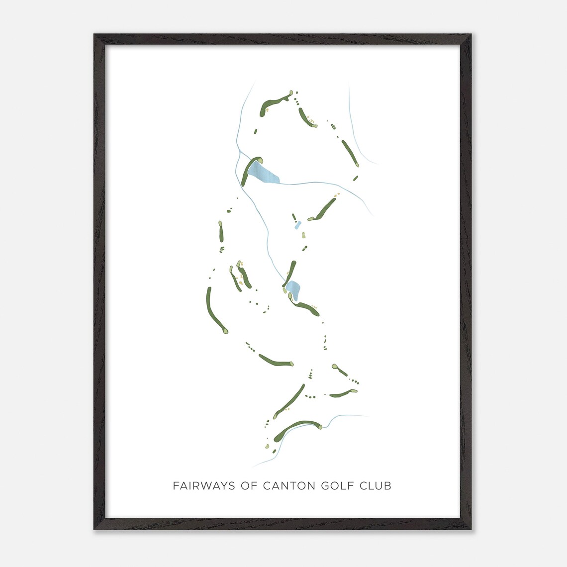 Fairways of Canton Golf Club Canton Georgia Modern Watercolor Golf Map Poster - Image 3